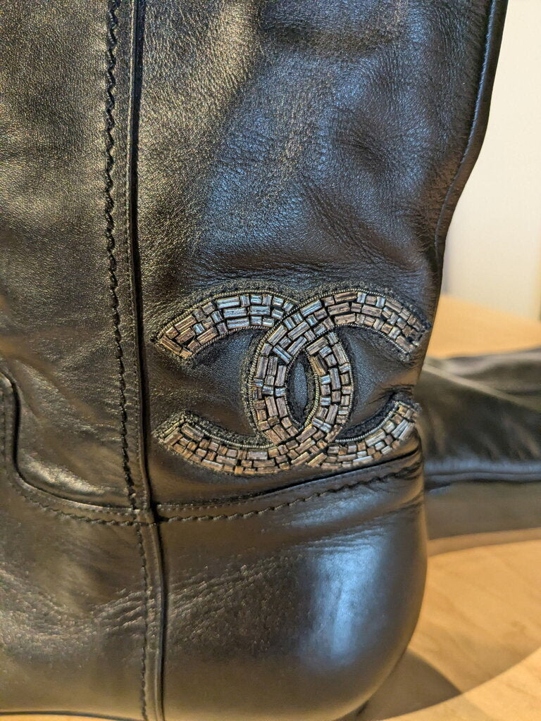 Vintage Leather Beaded