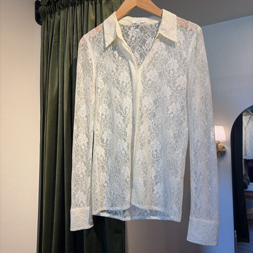 Lace Button Up