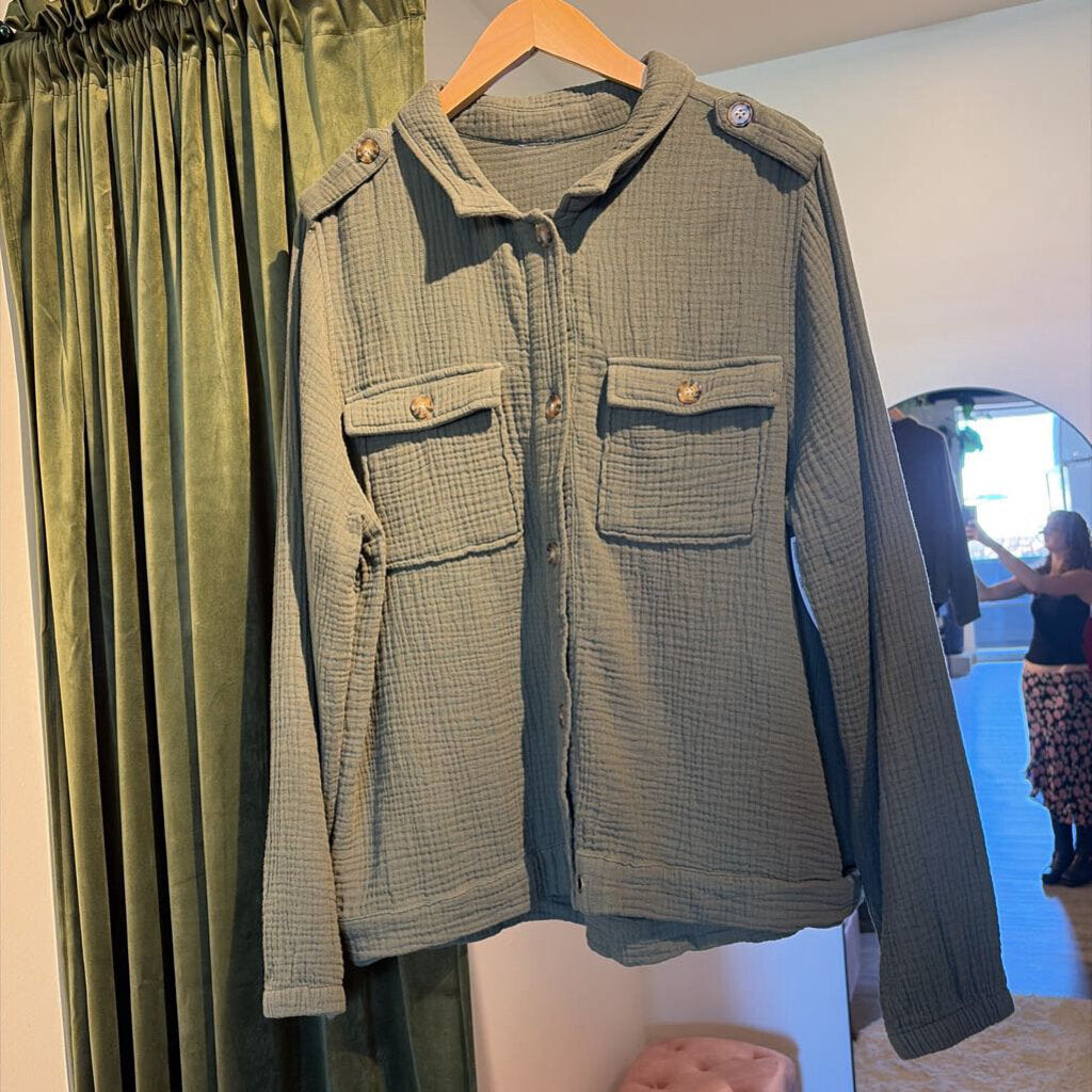 Cotton Muslin Button Up