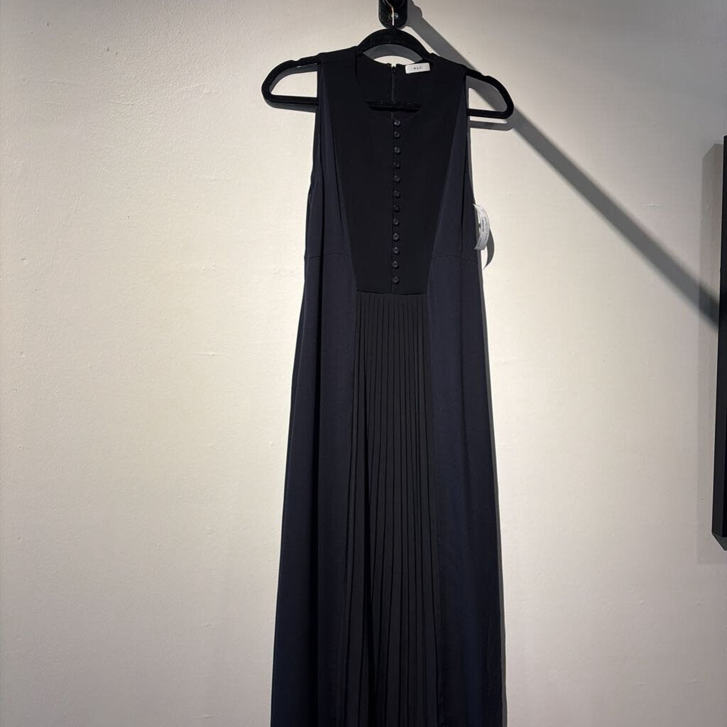 Pleated Button Maxi