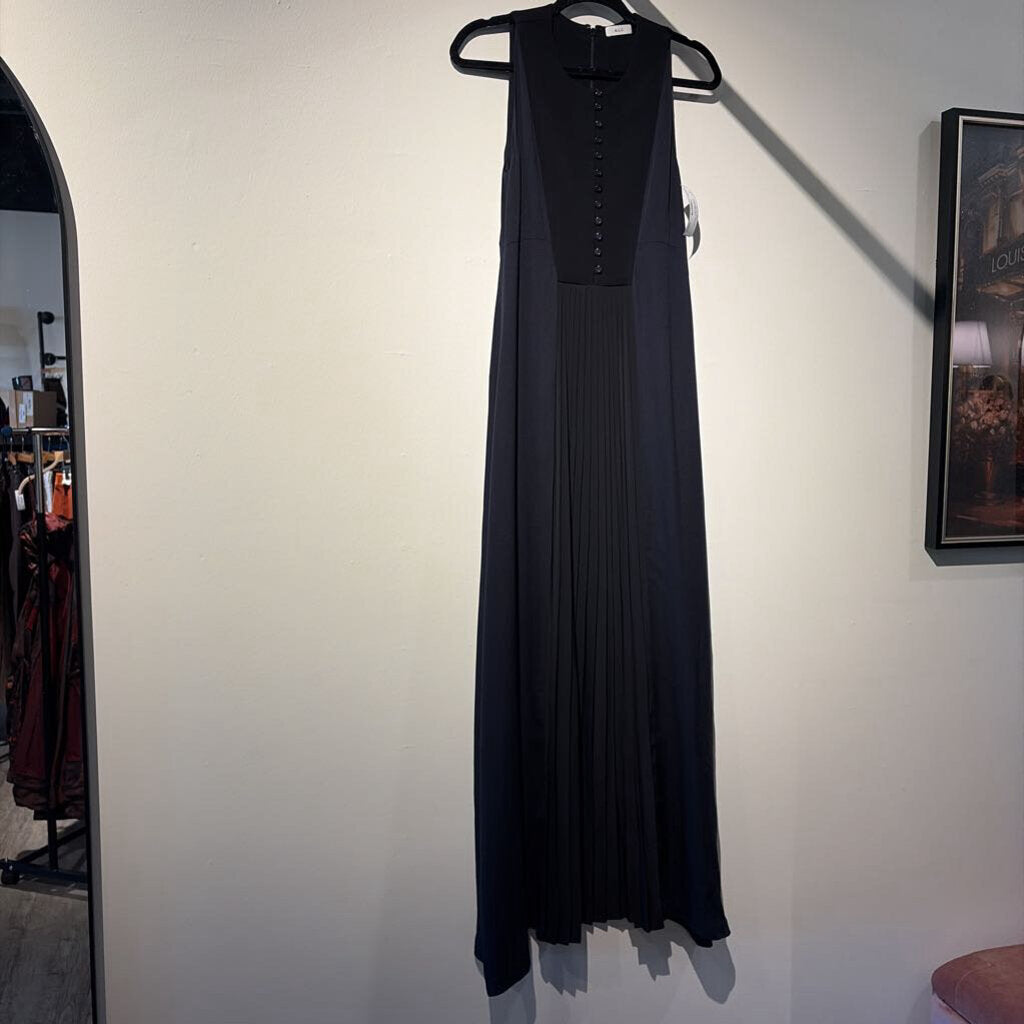 Pleated Button Maxi